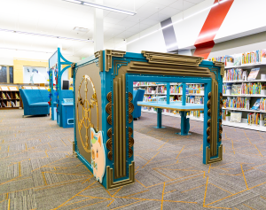 bank exhibit for library