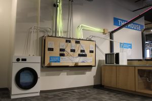 interactive house exhibit for science museum