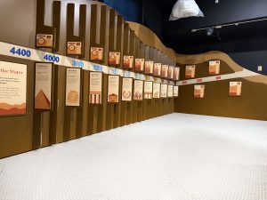 timeline wall for hot springs museum