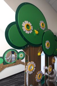 interactive tree exhibit for library