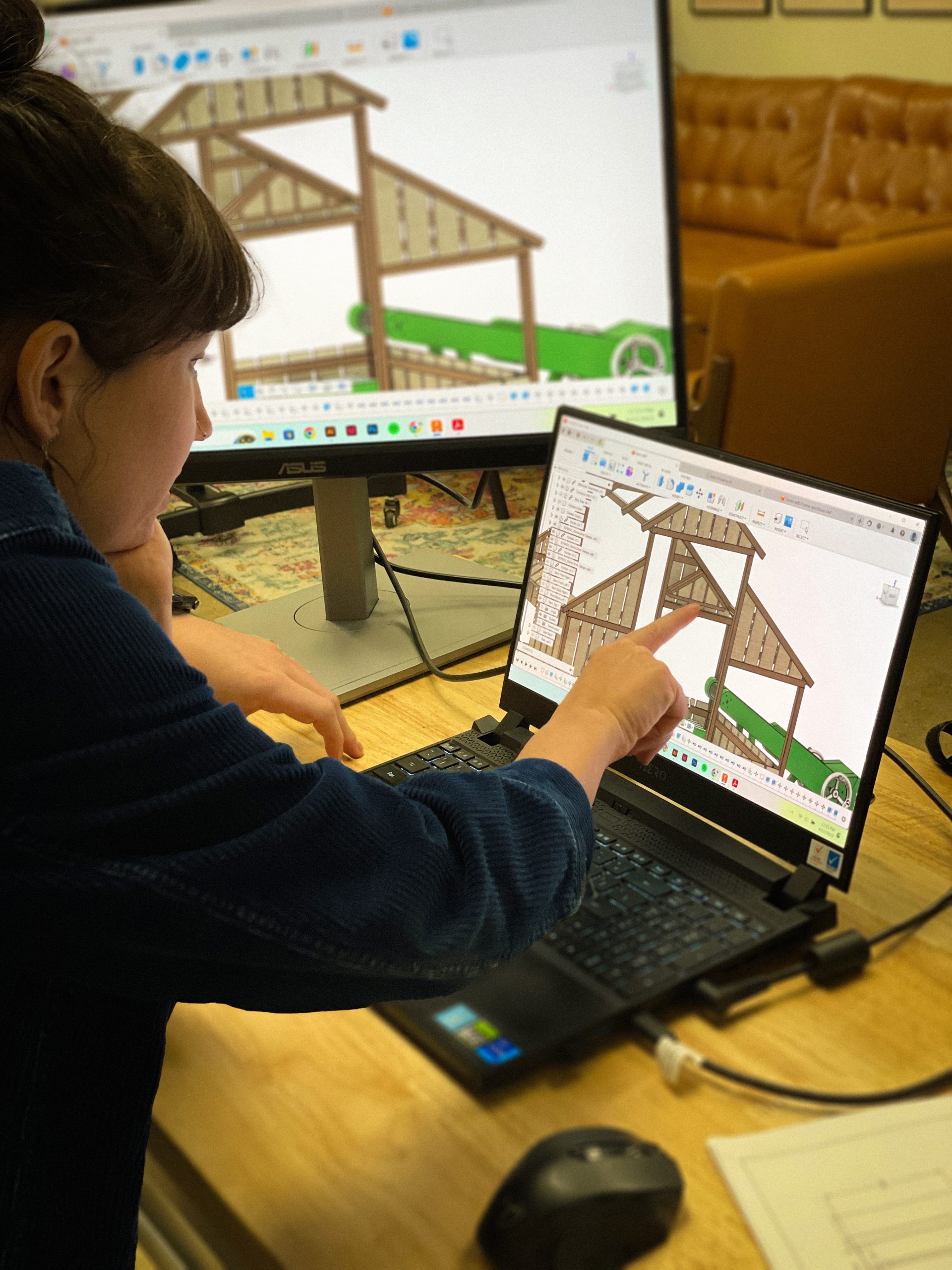 schematic design for interactive library exhibit