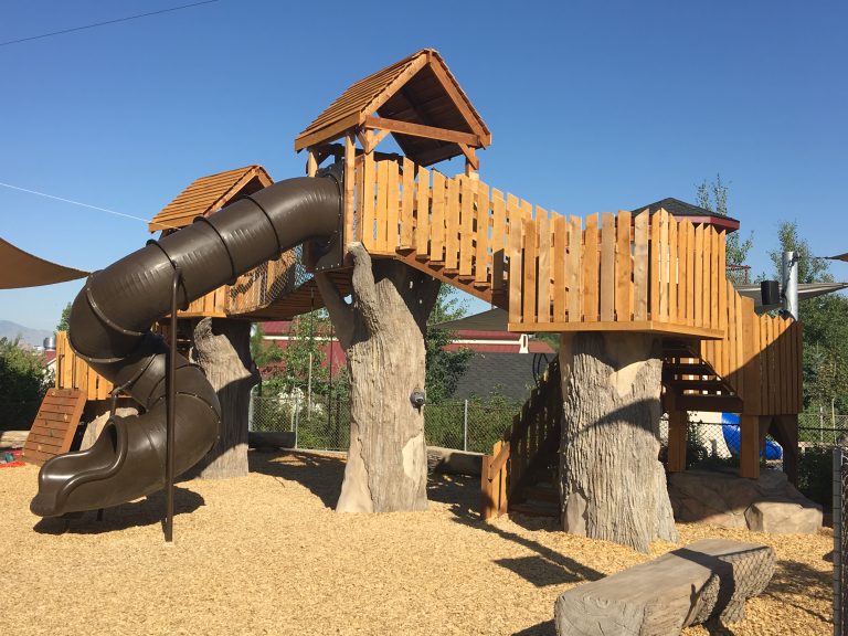 large playscape in local zoo