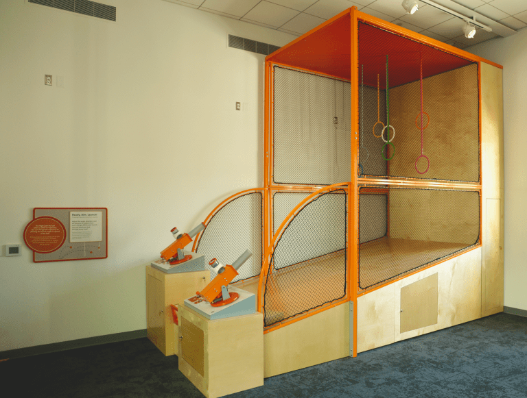 balll launcher exhibit in childrens museum